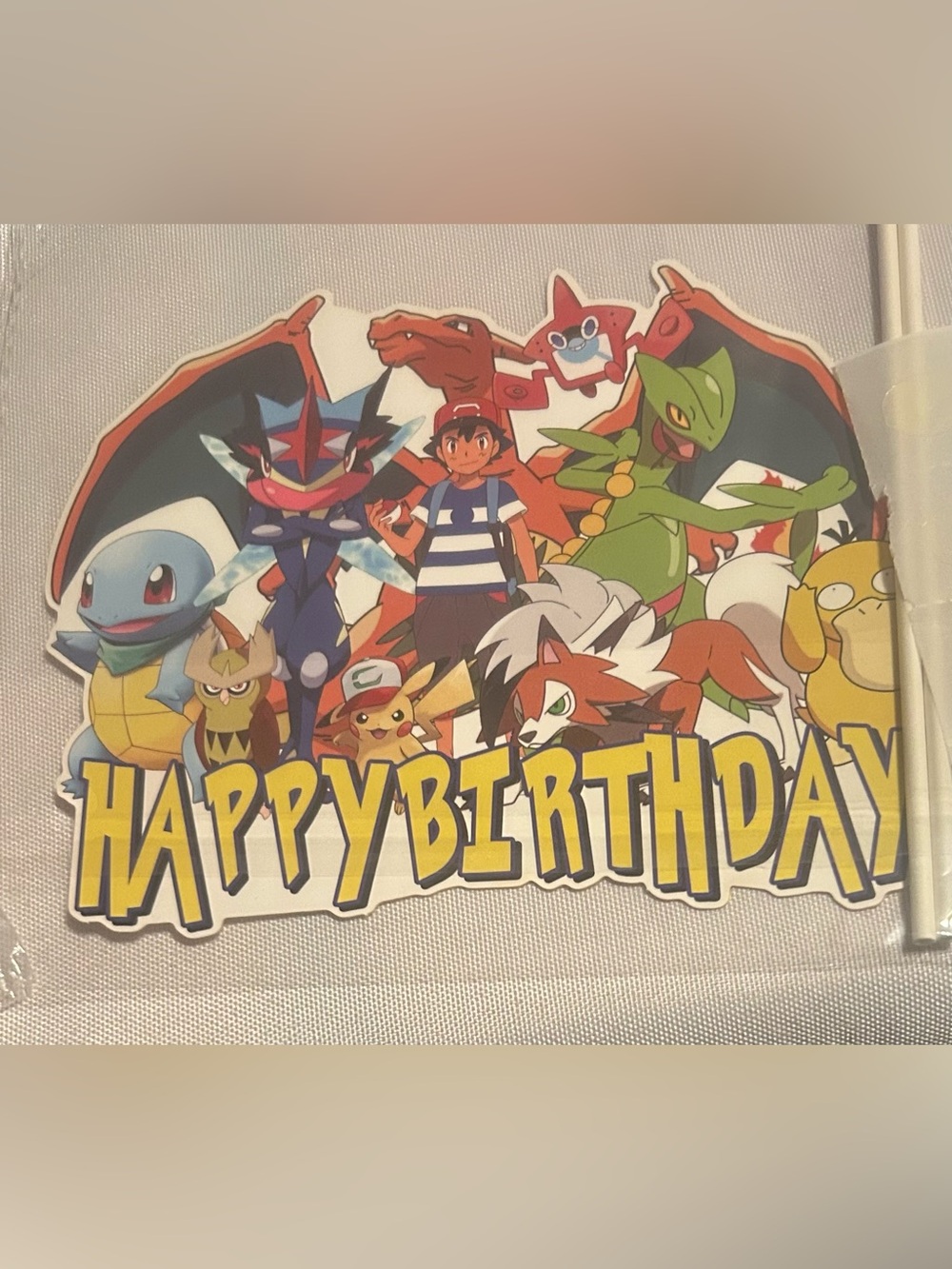 Pokemon Kids Party Banner and Decorations - Blue/Green/Orange - Picture 4 of 6